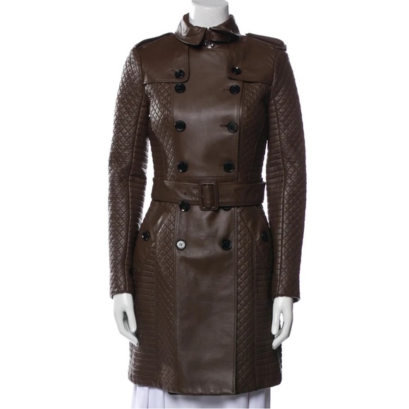 Burberry leather trench coat - Picture 1 of 3